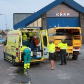 Kiter gevallen door wind Katwijk